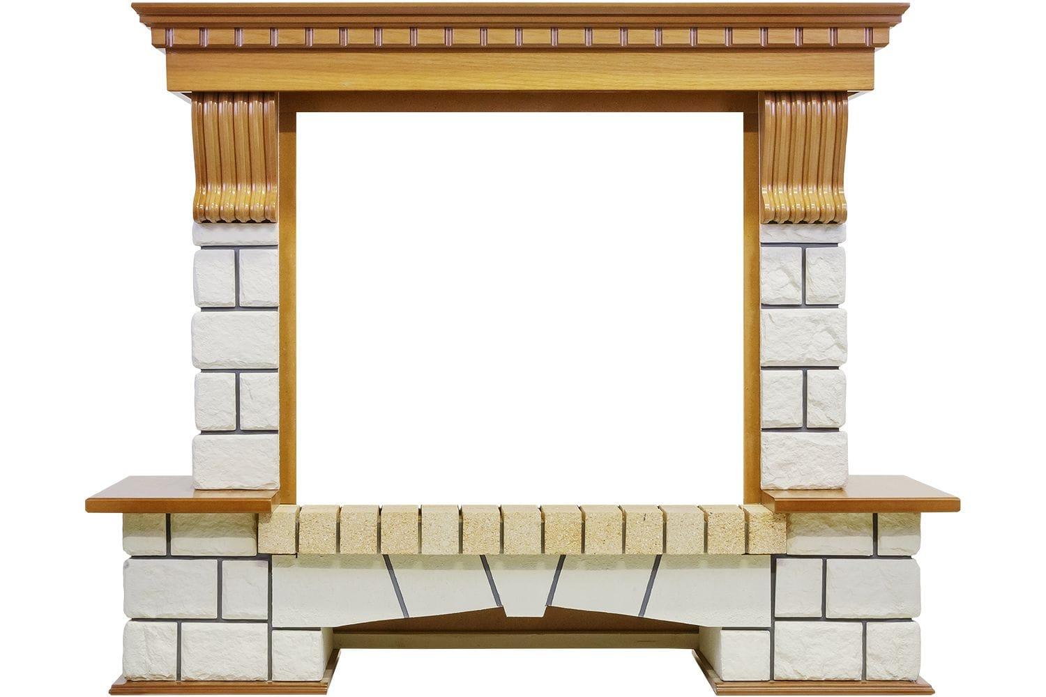 Портал из камня Dimplex Pierre Lux для Symphony 26" дуб/белый